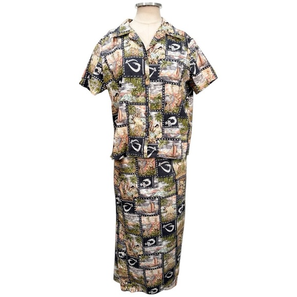 Hilo Hattie Hawaiian Skirt Set Size Large - Picture 1 of 10